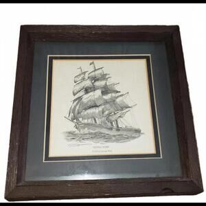 Vintage Framed Art Print 'Going Home' by George Wise - 1978